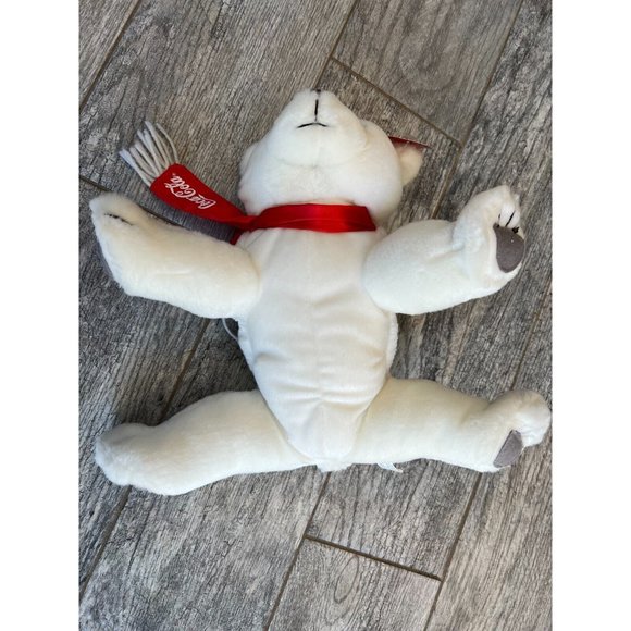 NWT Coca Cola Teddy Bear Coke Scarf Stuffed Toys Plush Stuff Animal‎ Polar  12" - Picture 2 of 11